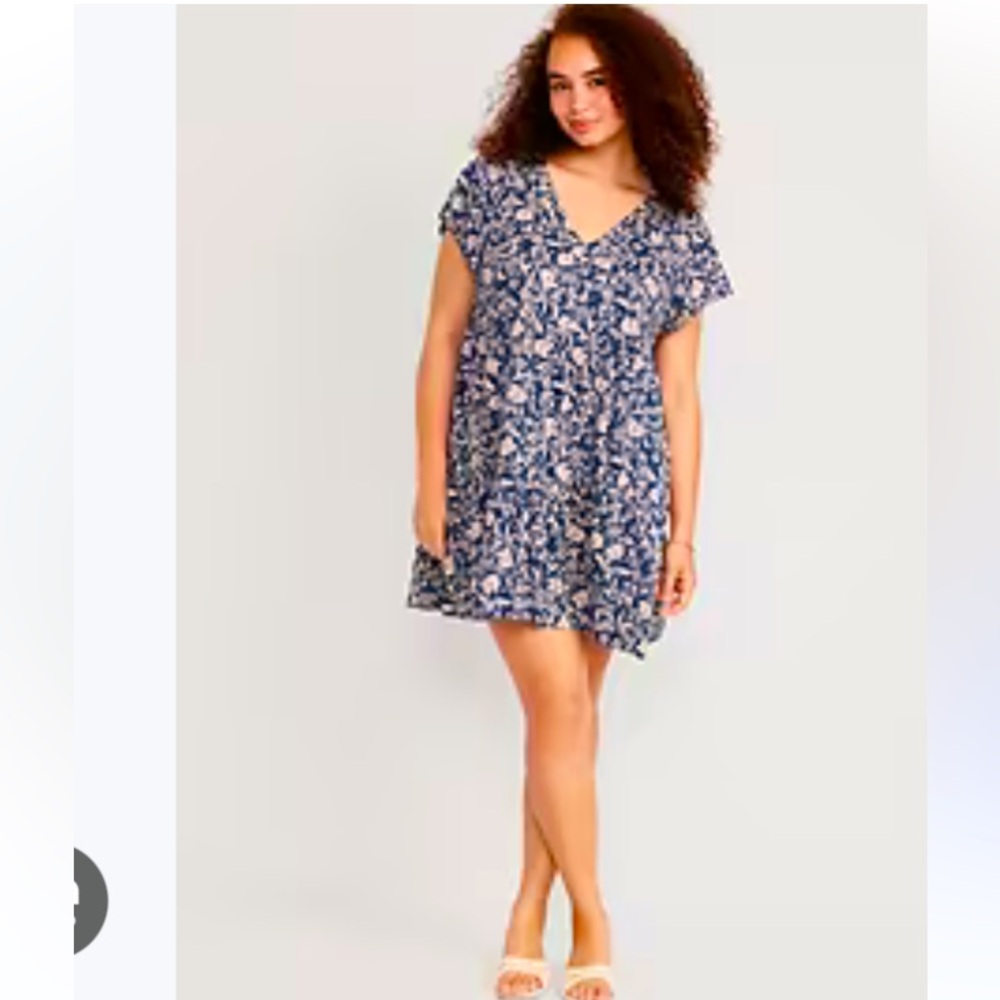 NWT Floral Print Mini Swing Dress